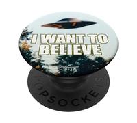 X-Files I Want to Believe Flying Saucer PopSockets PopGrip Adesivo