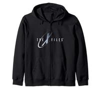 X-Files Iconic Big Chest Text Logo Felpa con Cappuccio