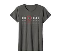 X-Files Logo Ripetuto Maglietta, Donna, Asfalto, M