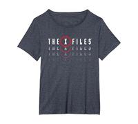 X-Files Logo Ripetuto Maglietta, Donna Plus-Size, Pervinca, 2X