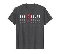 X-Files Logo Ripetuto Maglietta, Uomo, Grigio Scuro, 3XL