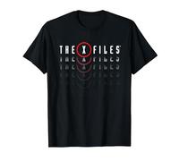 X-Files Logo Ripetuto Maglietta, Uomo, Nero, 4XL