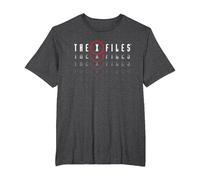 X-Files Logo Ripetuto Maglietta, Uomo Taglie Grandi, Grigio Scuro, 2X Tall