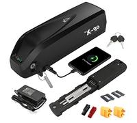 X-go Bici Elettrica Batteria 48V 13AH Bici Elettriche Batteria per 750W 600W 500W 300W 200W Batteria per Bici Elettrica, Kit 4 Pin Bici Elettrica con Caricabatterie Connessione USB
