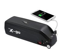 X-go Bici Elettriche Batteria 36V 15Ah, Bici Elettrica Batterie per 750W 500W 300W 250W Batterie per Bici Elettrica, Hailong 3 Batterie agli Ioni di Litio Con Caricatore 5Pin Connettore USB