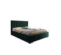X-Group4th Seelloo - Letto imbottito di alta qualità, per due persone, superficie di appoggio, 200 x 200 cm, dimensioni del letto 219 x 219 x 102 cm, colore: verde
