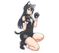 Hasegawa-1/12 Egg Girls Collection No. 37, Black Cat Haku Rinpha Modellino di Montaggio, Multicolore, SP554