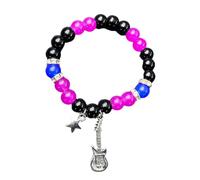 X-Institute 1/2 pezzi perline multicolori braccialetti elasticizzati braccialetti abbinati colorati perline catene a mano coppia catena da polso gioielli occasione, Misura unica, come descritto