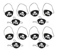 X-Institute 12 pz/set pirata patch occhio cranio maschera per gli occhi per Halloween decorazione festa di Natale e bambini festa nera teschio occhio occhio per bambini pirata occhio per bambini festa