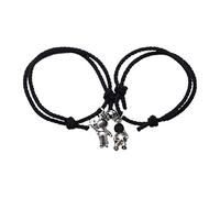 X-Institute 2pcs/set Creative Astronaut Friendship Rope Relationship Distance Mutual Attraction Matching Bracelets Gift Earrings for Women
