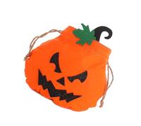 X-Institute Borsa per caramelle per bambini Halloween riutilizzabile design zucca portatile maniglia per il trasporto dolcetto o scherzetti contenitore per feste in tessuto morbido contenitore regalo