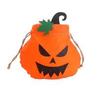 X-Institute Borsa per caramelle per bambini Halloween riutilizzabile design zucca portatile maniglia per il trasporto dolcetto o scherzetti contenitore per feste in tessuto morbido contenitore regalo