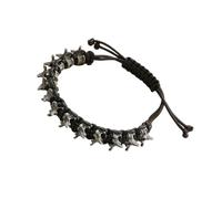 X-Institute Bracciale Regolabile Intrecciato Con Disegni Unici Ossa Drago Accessorio in Lega Estetica Punk Per Eventi Casual E Formali Bracciale Intrecciato Con Ossa Drago