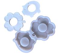 X-Institute Ciondoli Stampo In Silicone Portachiavi Resina Quattro Foglie Trifoglio Epossidico Per Casting Titolari Cioccolato Decori Casa Titolari