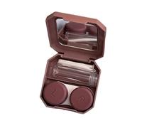 X-Institute Custodia portatile per la rimozione delle lenti da viaggio, facile da trasportare, con ventosa per applicare i contatti in modo sicuro, Colore: caramello.