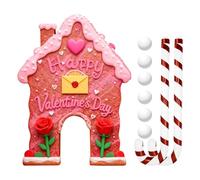 X-Institute Gingerbreads Golf Game Set for Valentine Day with 6 Soft Balls Candy Cane Putter And Wooden Targets Holiday Fun Activity Valentine Theme Golf Set