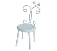 X-Institute Poltrona in Miniatura in Lega Dorata Bianca per Decorazioni Case delle Bambole Mobili in Metallo da Collezione Bambini in Mobili in in Miniatura in Stile Vintage