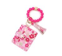 X-Institute Wallet Keychain Wristlet Small Credit Card Holder Women Keychain Purses Thin Wallet Bangle Tassels Keychains Key Rings Keyring Purses