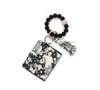 X-Institute Wallet Keychain Wristlet Small Credit Card Holder Women Keychain Purses Thin Wallet Bangle Tassels Keychains Key Rings Keyring Purses