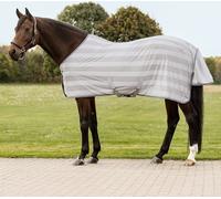 X-Line Coperta Antimosche ECONOMIC con Cinghie Incrociate, Argento/Grigio - 145 cm