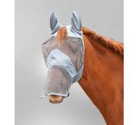 X-Line Maschera Antimosche PREMIUM con Protezione per Orecchie e Naso, Argento/Grigio - Full