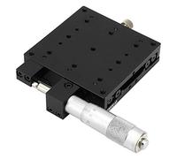 X Linear Stage, Keenso SEMX80-AS Micrometro Manuale Precisione Lineare Traslazione Fase Cuscinetto di pareggio Tavola scorrevole X Asse 80x80mm Dimensioni piattaforma