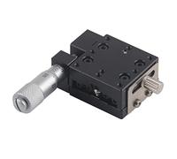 X Linear Stages Manuale di precisione Fine Tuning Rullo trasversale Guida lineare Guida scorrevole per misurazione sperimentale ottica Spostamento di sintonia fine Lega di alluminio anodizzato nero