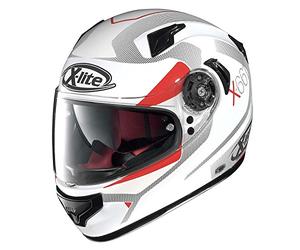 X Lite X 661 Point Croix Casco Integrale Moto Fibra composita N COM - Bianco Rosso Taglia M