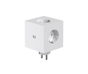x Martinelli Luce Square 2 Socket Bianco Opale