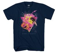 X-Men Burning Phoenix Icon Marvel Comics T-Shirt Uomo Cotone Blu Maniche Corte