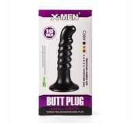 X-MEN DILDO BUTT PLUG STIMOLATORE ANALE FANTASY CON VENTOSA IN SILICONE CURVO