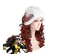 X-Men l'annuale Anna Marie cosplay parrucca bianca gradiente marrone marrone lungo i capelli sintetici di ruolo canaglia gioco di ruolo di costume parrucche E411