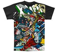 X-Men Marvel Comics Wolverine vs Omega Adult Big Print Subway T-Camicie e T-Shirt Tee(Large)