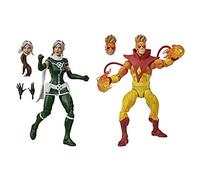 X-Men Marvel Hasbro Legends E9293 Series Legends Series-Rogue e Pyro (Action Figures 15 cm da Collezione, Design Eccezionale e 6 Accessori, Serie X-Men)