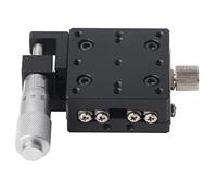 X Micrometro Manuale FinE Tuning Fasi lineari di precisione a rulli incrociati 40x40mm Lega di alluminio per misurazione sperimentale ottica e posizionamento di precisione