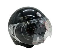 X ONE DISTRIBUZIONE ACCESSORI PER AUTO CASCO MOTO SCOOTER JET SEMI INTEGRALE SIRIO LUCIDO. CON VISIERA ANTIRIFLESSO. OMOLOGATO ECE 22.05 (L 59/60, NERO)