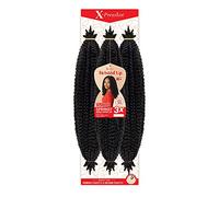 X-pression Braid Outre Crochet Braids X-Pression Twisted Up 3X Springy Afro Twist 24inch (1-Pack, 2T1B/27)