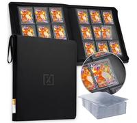 X PRO Raccoglitore Toploader | Contiene oltre 200 custodie rigide Toploader | Album per carte collezionabili a 9 tasche | Raccoglitore a lungo termine | Maniche laterali