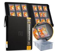 X PRO Raccoglitore Toploader | Contiene oltre 200 custodie rigide Toploader | Album per carte collezionabili a 9 tasche | Raccoglitore a lungo termine | Maniche laterali