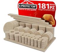 X-PROTECTOR - Feltrini in feltro per mobili, 181 pezzi, protezioni per pavimenti di alta qualità per mobili, confezione ultra grande, per proteggere i pavimenti in legno
