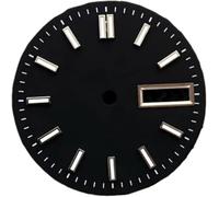 X psblty 28,5 mm NH36 quadrante orologio doppia data | verde luminoso | Adatto al movimento NH36A/4R/7S | Parti di orologi di modifica in acciaio vintage