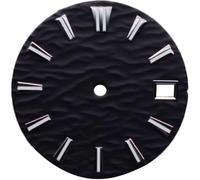 X PSBLTY 28.5mm NH35 NH36 Wave Pattern Quadrante Forte Verde Luminoso C3 Acciaio Inox 50M Impermeabile FAI DA TE Diving Watch Making Parts, Nero , 28.5mm