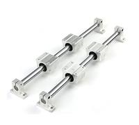 X psblty Binario di Guida Lineare + Cursore SCS-UU + Supporto ASSE SK, Utilizzato for Binario di Guida for Fai da Te, CNC, Fresatrici(SCS8UU,250mm)
