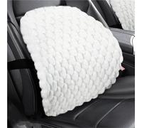 X psblty Coprisedili Auto Invernali Set Cuscini Per Seggiolino Auto Peluche Invernale - Copertura Anteriore Posteriore Universale Con Supporto Lombare, Protezione Calda(White Lumbar support)