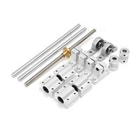 X psblty Cuscinetto Guida for Assi Ottici in Acciaio con Parti CNC da 15 Pezzi 400 Mm, Supporto for Albero Ferroviario, Viti di Comando, Set di Boccole Scorrevoli for Asta