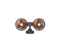 X psblty Doppia Ventola per Auto 24V con Schienale Raffreddamento 12V Porta USB(12V24V Universal Black Orange)