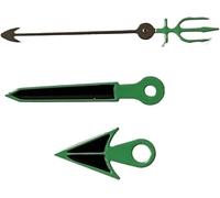 X psblty Green Edge - Puntatori per orologio non luminosi, con secondi di pesce, 7,5 x 12,5 x 12,5 mm, per movimento automatico giapponese NH35, NH36, 4R, 7S, accessori per la modifica degli orologi