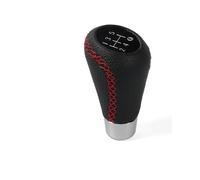 X psblty Pomello Cambio Universale In Materiale sintetico PU A 5 Velocità Con Cuciture Rosse Leva Per Auto Manuale Copri Pomello Cambio(Red)