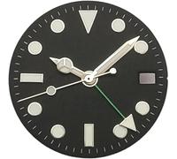 X PSBLTY Quadrante dell'orologio GMT da 28,5 mm+lancette impostate con BGW9 Blue Lume, compatibile con movimento NH34, accessori di ricambio per orologi personalizzati, 1, 28.5mm