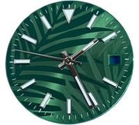 X PSBLTY Quadrante verde da 28,5 mm + lancette, lancetta dei secondi argento/arancione per movimento 2836/8215/8200/821A | Kit quadrante orologio modificato, Bianco e arancione., misura unica